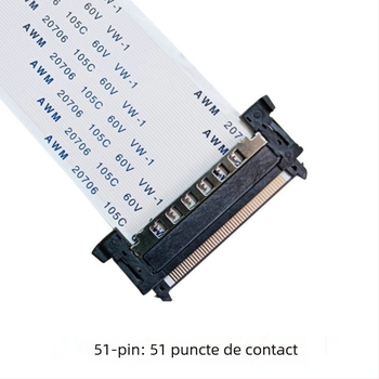 Cablu FFC flexibil protejat pentru ecran 4K LCD cu conector IPEX