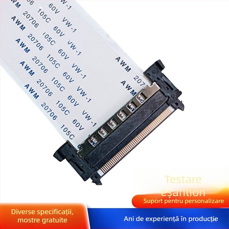 Cablu FFC flexibil protejat pentru ecran 4K LCD cu conector IPEX