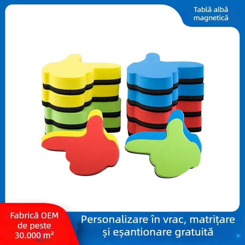 Tablă EVA colorată pentru scris și desen cu radier magnetic, ștergător pentru tablă albă, personalizabil, cu suprafață din fetru