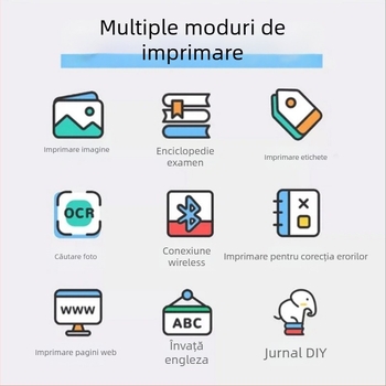 Meow Meow imprimantă termică mini portabilă Bluetooth pentru fotografii de pe telefon