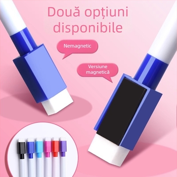 Markere color pentru tablă magnetică, cu cerneală pe bază de apă (negru și roșu), ușor de șters, pentru copii, profesori și birou