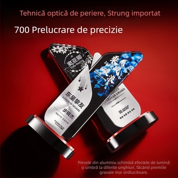 Trofeu de cristal cu medalie personalizată pentru un concurs de dans și certificat de artă pentru ziua sportului la grădiniță