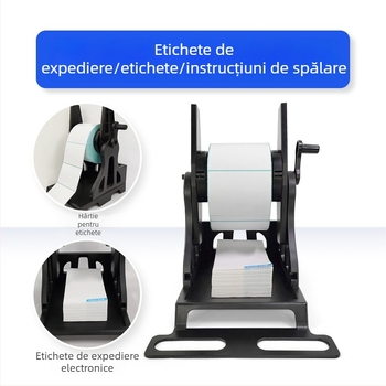 BSC-V5 Rulător manual pentru etichete autocolante cu imprimantă de coduri de bare – suport extern pentru etichete lavabile