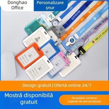 Lanyard pentru card de identitate cu logo personalizat, pentru expoziții ale companiilor și telefon