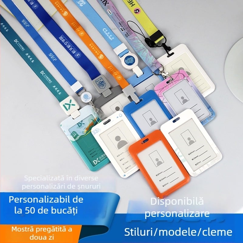 Lanyard pentru card de identitate cu logo personalizat, pentru expoziții ale companiilor și telefon