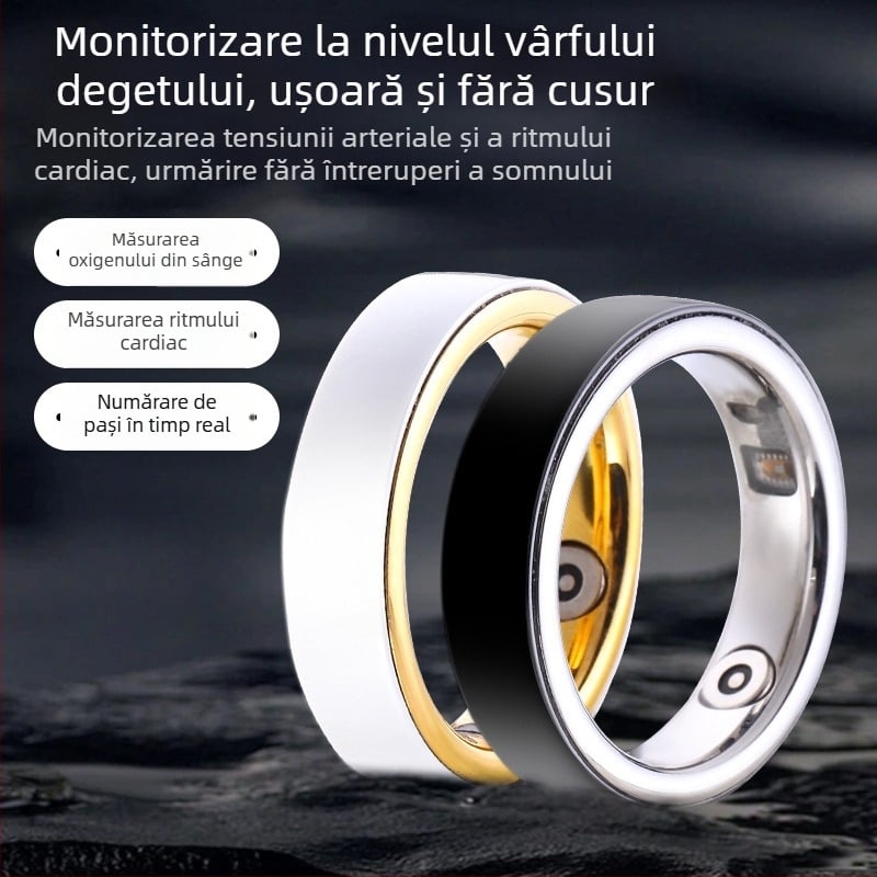 IF-R03C Inel inteligent impermeabil pentru cupluri, monitorizare a ritmului cardiac și a somnului, Bluetooth