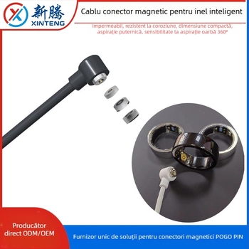 Inel inteligent personalizat – cablu magnetic de încărcare cu conector Pogopin rotund, 1.5mm/2.0mm