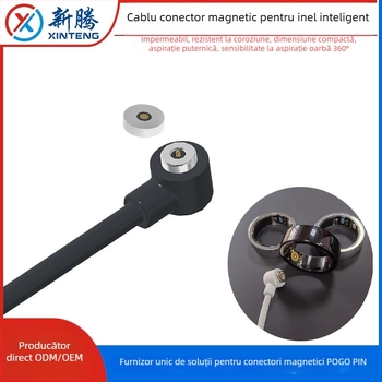 Inel inteligent personalizat – cablu magnetic de încărcare cu conector Pogopin rotund, 1.5mm/2.0mm