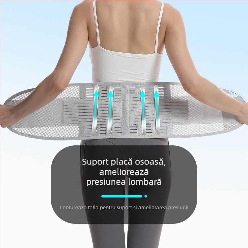 Centură de talie respirabilă pentru primăvară-vară, model subțire pentru susținerea lombară și discurilor, suport sport pentru talie pentru femei, curea abdominală.