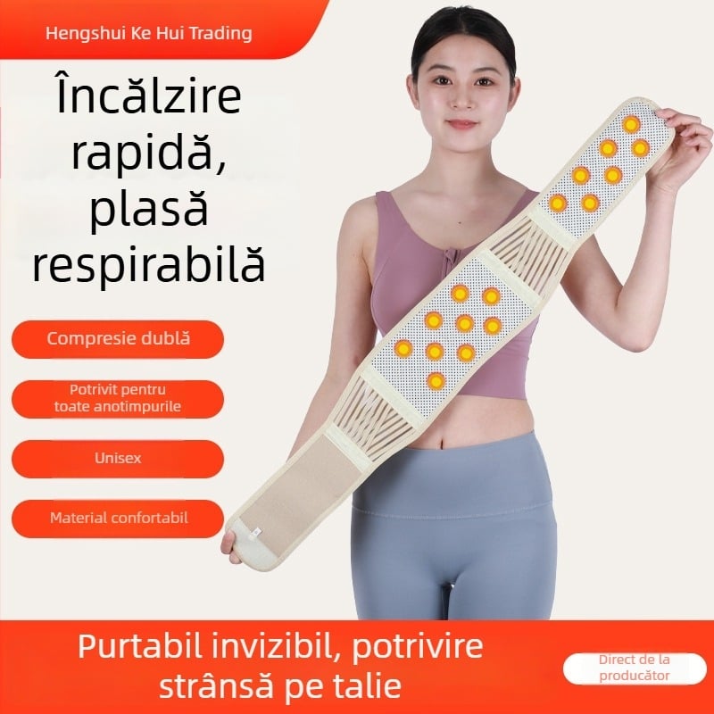 Bandă de talie cu încălzire magnetică pentru uz casnic – protecție abdominală și susținere a taliei