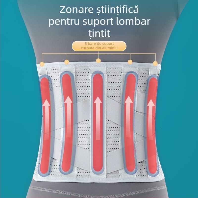 Centură de talie cu placă din oțel, suport de talie, respirabilă pentru fitness
