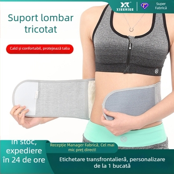 Colan încălzit pentru talie pentru fizioterapie, curea tricotată cu compresie caldă pentru toamnă iarnă