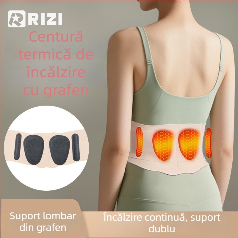 Centură de talie cu grafenă pentru sport, susținere termică și modelare corporală, curea de yoga discretă