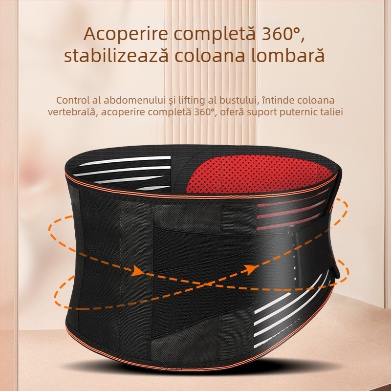 Rhotaffy centură de talie cu autoîncălzire, suport abdominal și turmalin, încălzire cu infraroșu, placă de oțel