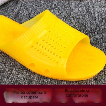 Papuci pentru bărbați, confortabili, din PVC, în stil retro, potriviți pentru adulți de vârstă mijlocie, durabili pentru uz casnic.
