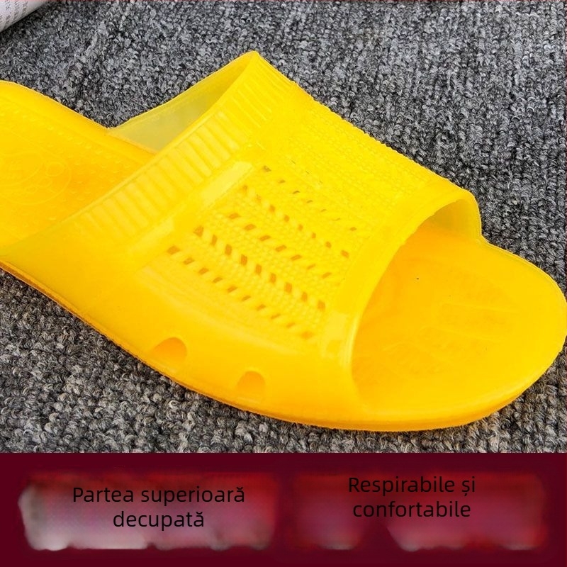 Papuci pentru bărbați, confortabili, din PVC, în stil retro, potriviți pentru adulți de vârstă mijlocie, durabili pentru uz casnic.