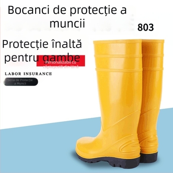 Kim Naikai Bocanci de ploaie înalți pentru șantier, încălțăminte de lucru pentru bărbați, pantofi de apă pentru pescuit