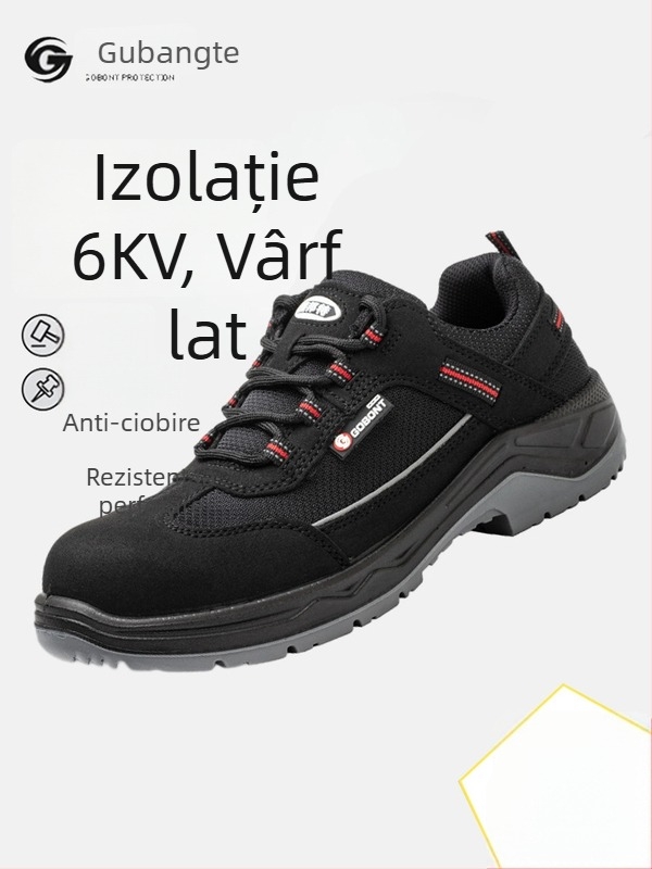 Pantofi de siguranță izolați pentru bărbați – vârf din oțel, rezistenți la impact, la perforare, anti-derapare, ușori, respirabili, controlul mirosului