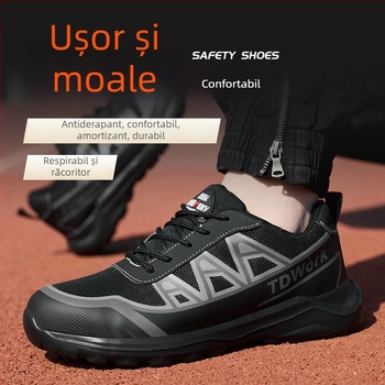 Încălțăminte de protecție pentru bărbați, anti-șoc și anti-perforație, izolație 10 kV, ușoară, rezistentă și respirabilă