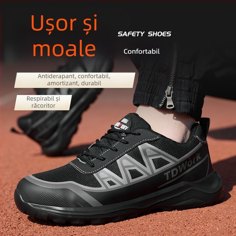 Încălțăminte de protecție pentru bărbați, anti-șoc și anti-perforație, izolație 10 kV, ușoară, rezistentă și respirabilă