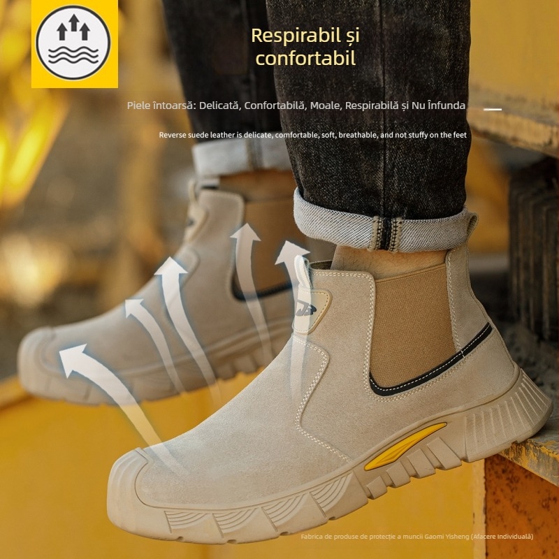 Pantofi de sudură cu protecție împotriva scânteilor și arsurilor, anti-șoc și anti-perforație, încălțăminte de protecție pentru sudori, confortabile pentru purtare îndelungată
