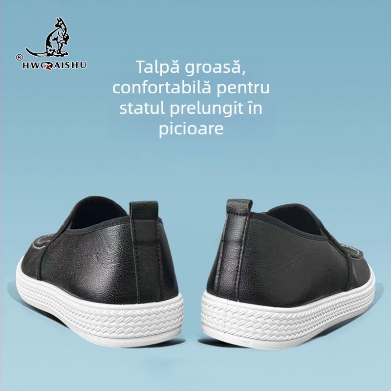 Loafers slip-on de vară pentru bărbați, respirabile, uni, pantofi casual cu talpă plată