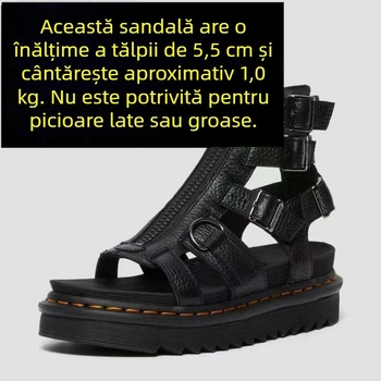 Sandale romane pentru bărbați, vară, respirabile, anti-derapare, stil înalt, cu fermoar