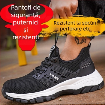 Pantofi de protecție pentru muncă, cu vârf din oțel, anti-perforație și anti-șoc, pentru toate anotimpurile