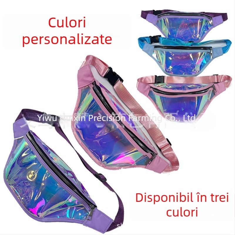 Geantă de talie cu model laser pentru copii și adulți – PVC impermeabil, pentru sport și plajă, cu logo personalizat