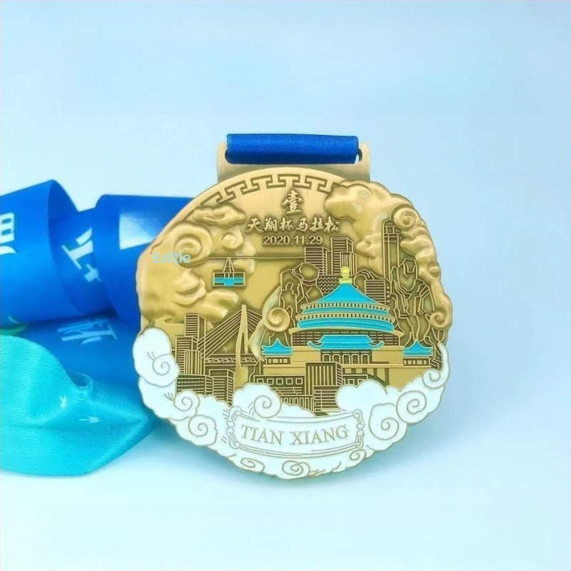 Medalii metalice personalizate pentru maraton și evenimente sportive, medalii emailate, plăcuțe de medalie, medalii Taekwondo personalizate