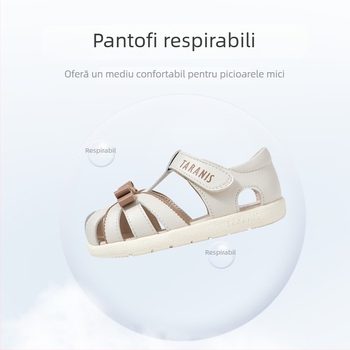 Terranis pantofi pentru fetițe, deget închis, talpă antiaderentă, sandale prințesă cu talpă moale și respirabilă