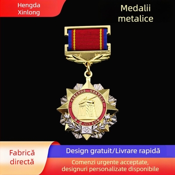 Medalii metalice personalizate pentru evenimente sportive, cu finisaj vopsit, plachete de alergare, premii pentru maraton
