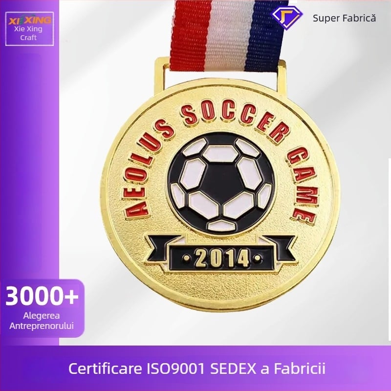 Medalie metalică personalizată pentru maraton, pentru evenimente sportive ale școlii – alergare și competiții de ciclism, premiu comemorativ