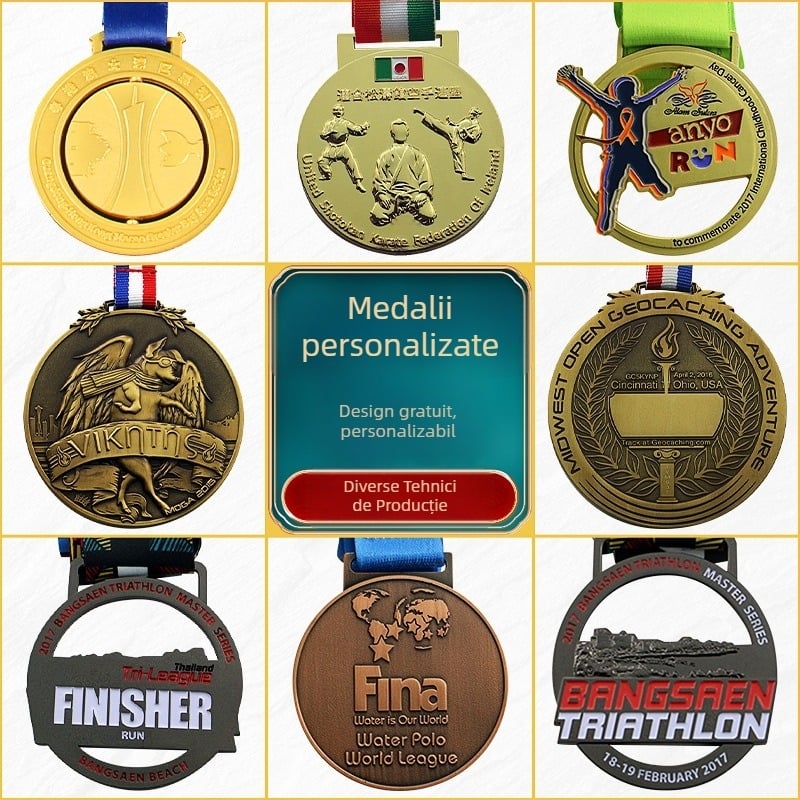 Medalii personalizate pentru evenimente sportive, competiții pentru copii și maratoane școlare
