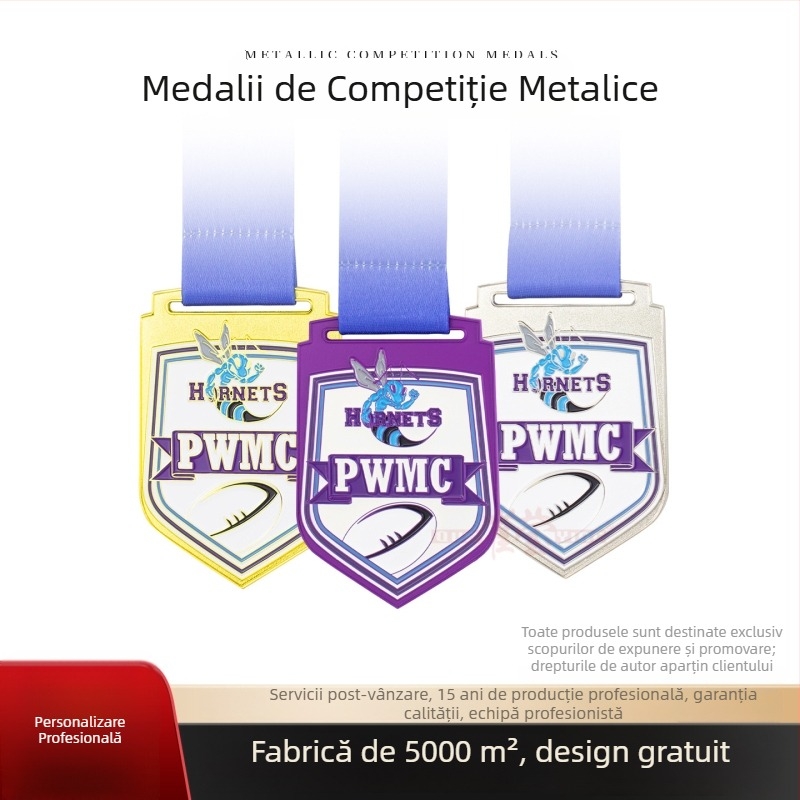 Medalii personalizate de maraton în aur, argint și bronz pentru evenimente de atletism și medalii comemorative pentru alergare