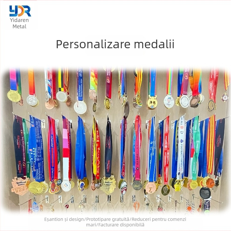 Medalii metalice personalizate pentru evenimente sportive școlare și maratoane – memoriale în aur, argint și bronz