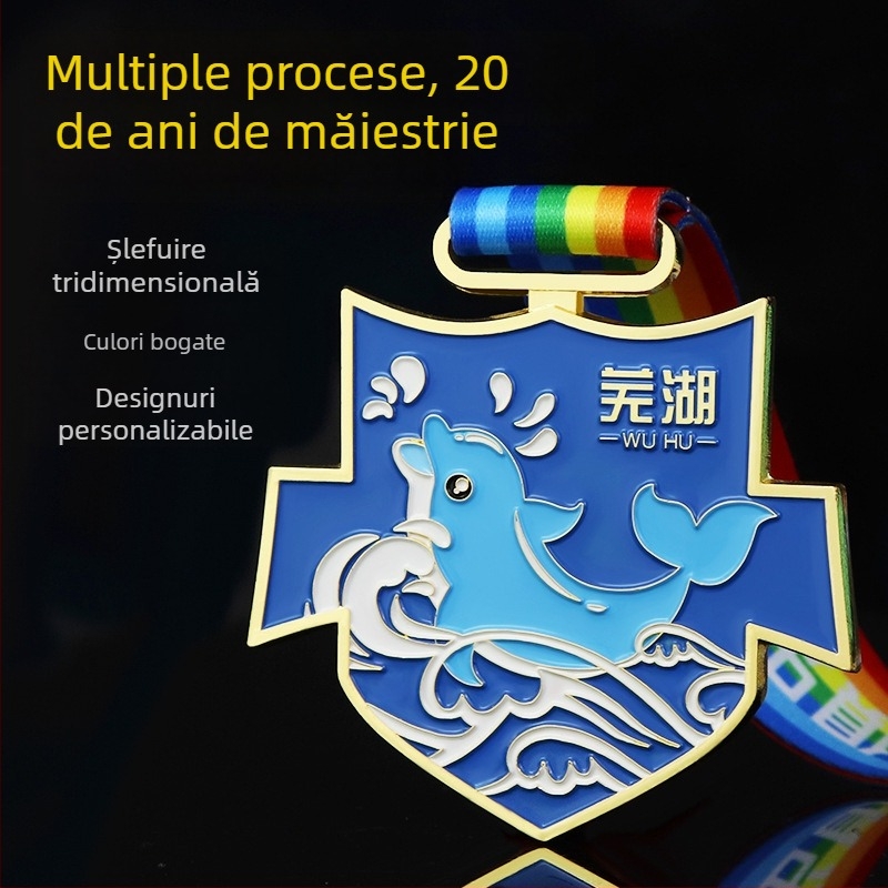 Medalii personalizate de maraton din aliaj zinc-aluminiu pentru eveniment sportiv de toamnă