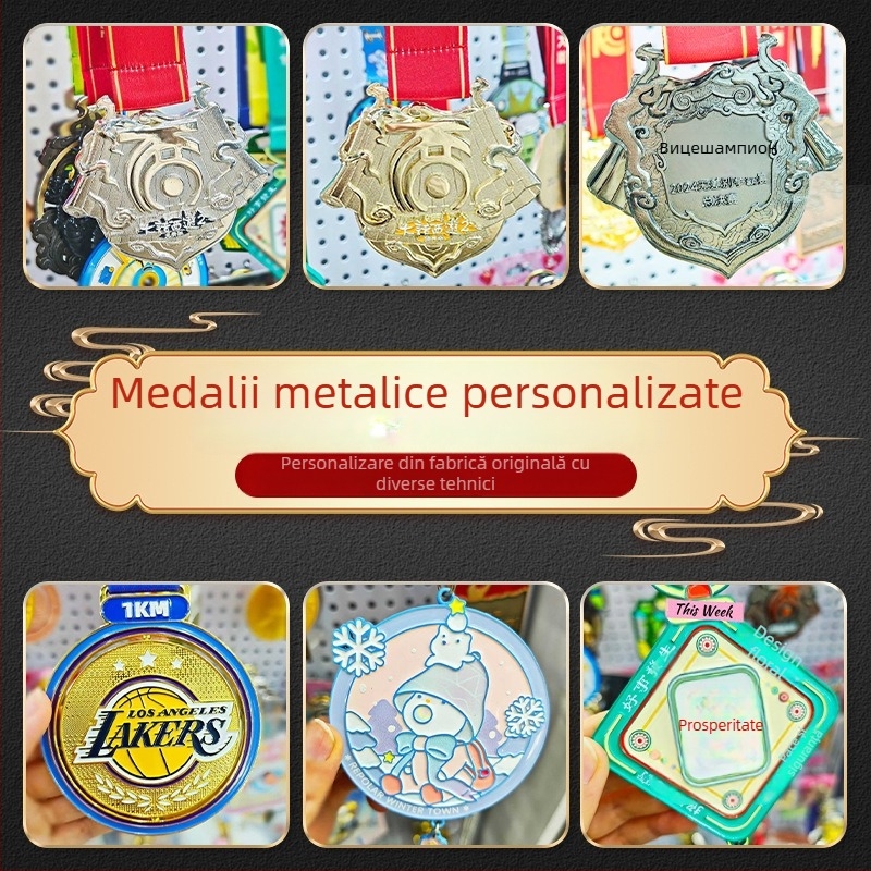 Medalii metalice personalizate pentru maratoane, aniversări ale companiilor și evenimente sportive