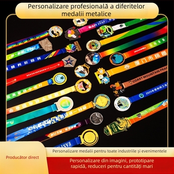 Medalii personalizate pentru maraton — aur, argint și bronz, pentru competiții sportive, medalii de suvenir