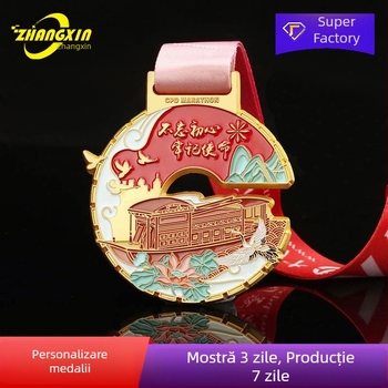 Medalii metalice vopsite personalizate pentru evenimente de maraton și mers, momente de comemorare și personalizarea medalelor