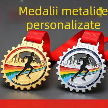 Medalie din aliaj de zinc pentru clubul tinerilor, suvenir de maraton, cu logo imprimat