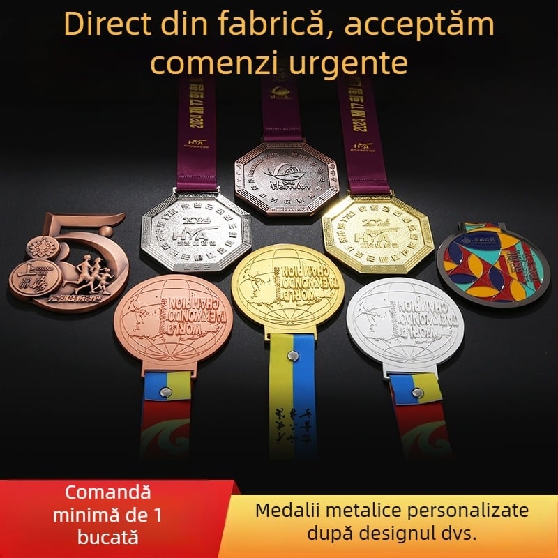 Medalii mari din metal pentru comerțul transfrontalier, medalii din aliaj de zinc pentru evenimente sportive, suveniruri personalizate pentru concursuri și plăci comemorative
