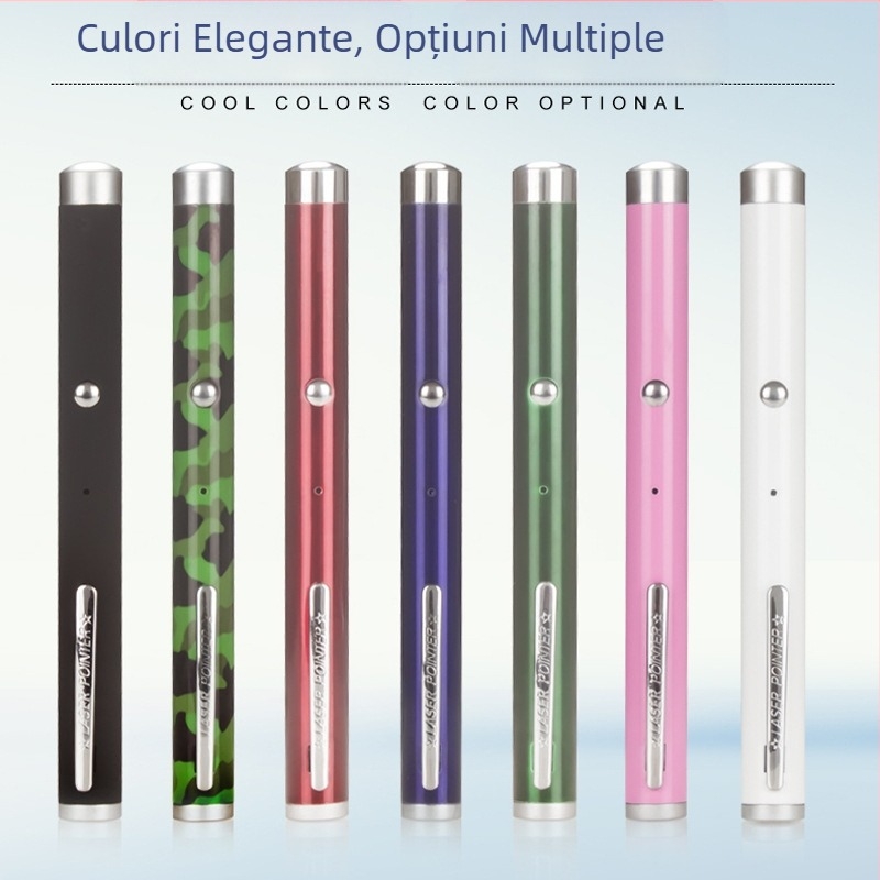 itech stilou laser USB reîncărcabil 5MW, laser verde, aliaj de aluminiu, dimensiuni 14×160 mm