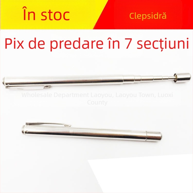 Baton didactic retractabil din oțel inoxidabil, cu 7 secțiuni, pentru tablă electronică