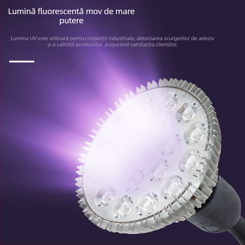 Lampă LED UV pentru uscare pentru mașini de cusut și producția de haine; iluminat industrial pentru fabrici de încălțăminte și stilouri fluorescente