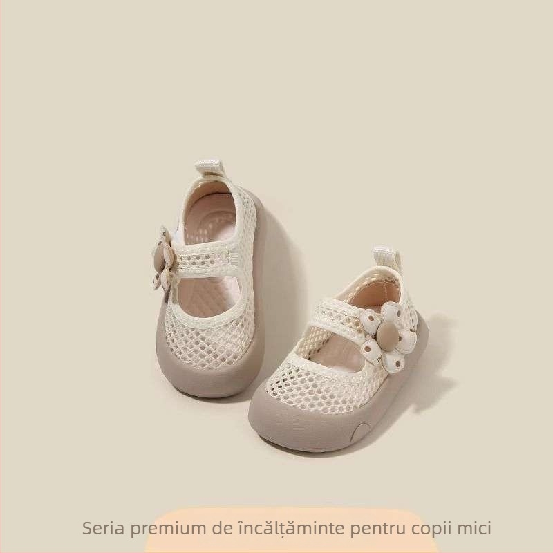 Pantofi de fete cu talpă moale, sandale din plasă respirante, pentru 12–36 de luni, vară
