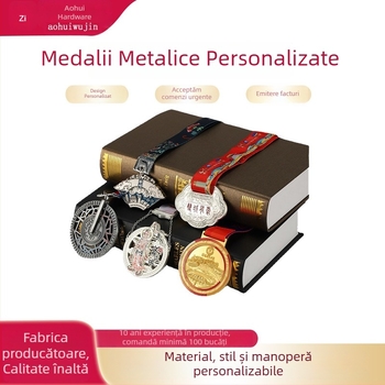 Medalii metalice personalizate cu finisare vopsea, aliaj de zinc – premii pentru maraton și ziua sportului în grădiniță