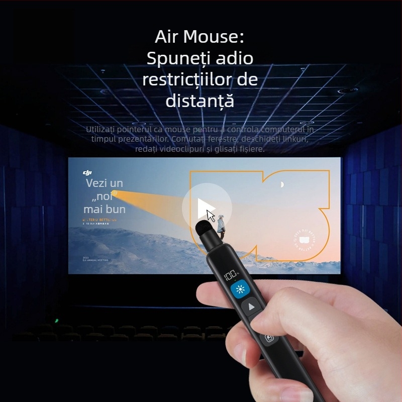Fleckfleck – Pix inteligent cu temporizator pentru schimbarea paginilor, pentru tablă electronică, schimbarea paginilor PPT și scriere, cu lupă de mărire