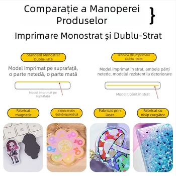 Badge acrilic cu design de valuri de apă, personalizabil, în stil Instagram — card de identificare pentru angajați, trecere pentru vizitatori și trecere la concurs