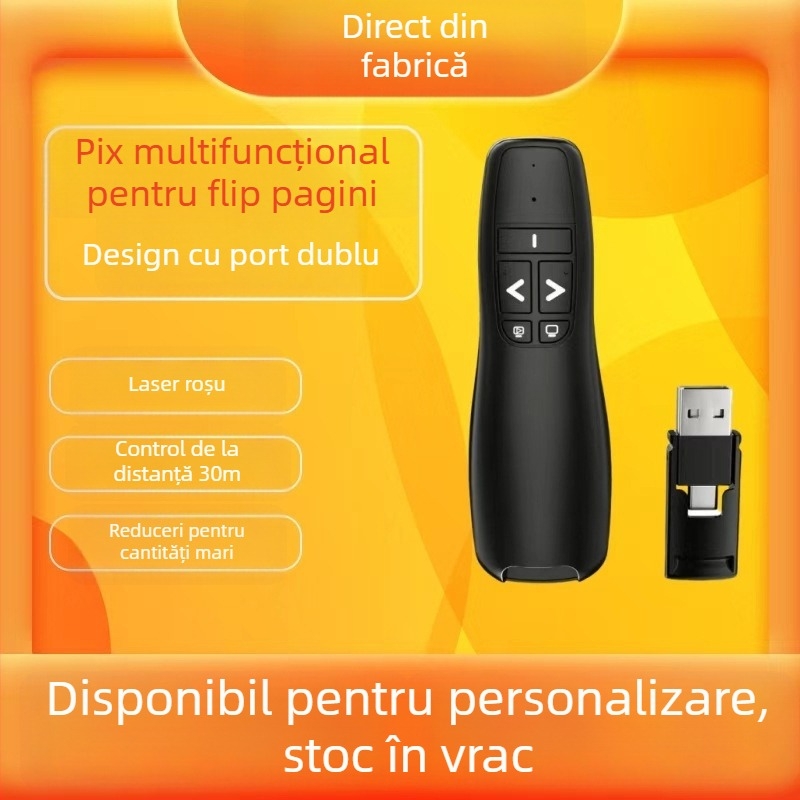 R400 PPT stilou laser pentru derularea paginilor, interfață duală, pentru prezentări și predare, unitate de demonstrație